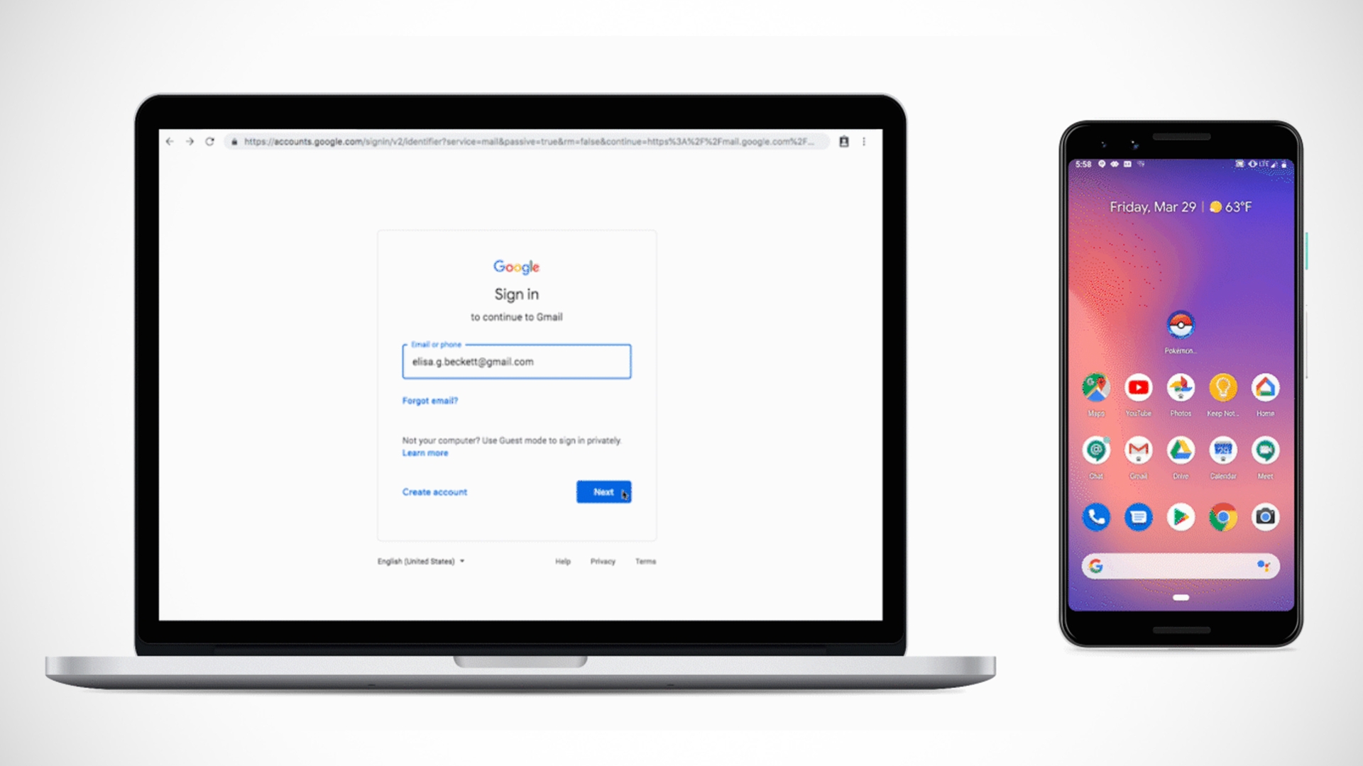 Android-Smartphone-2FA Smartphone Notebook