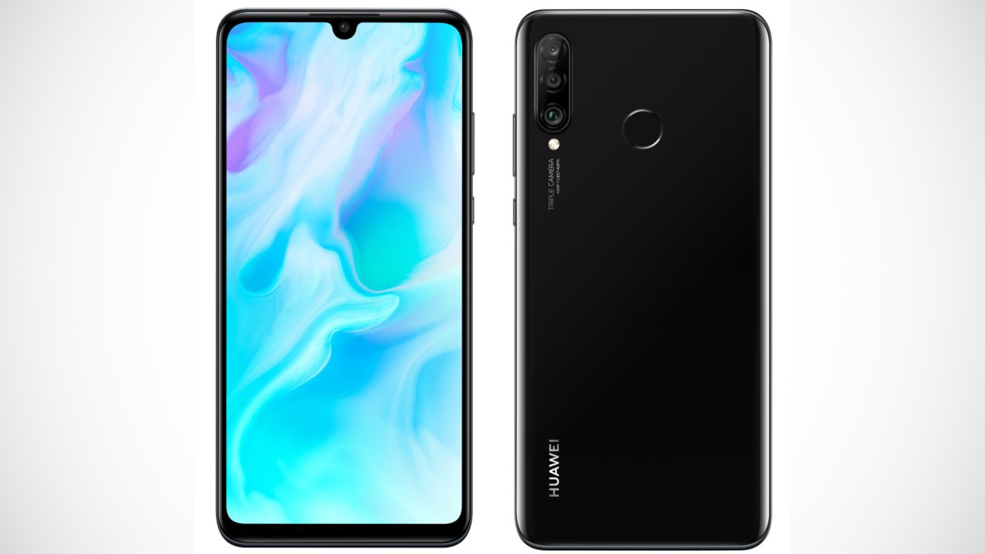 Huawei P30 Lite Huawei P30 Lite auf weißem Hintergrund