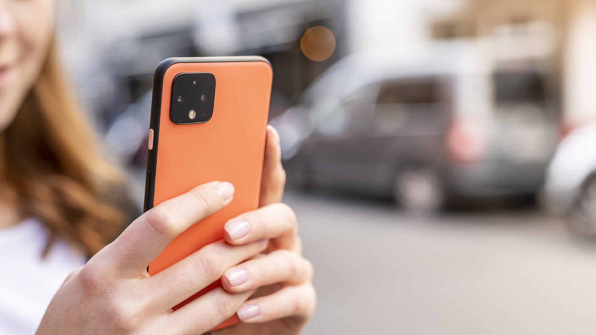Das Google Pixel 4 Google Pixel 4 in Orange
