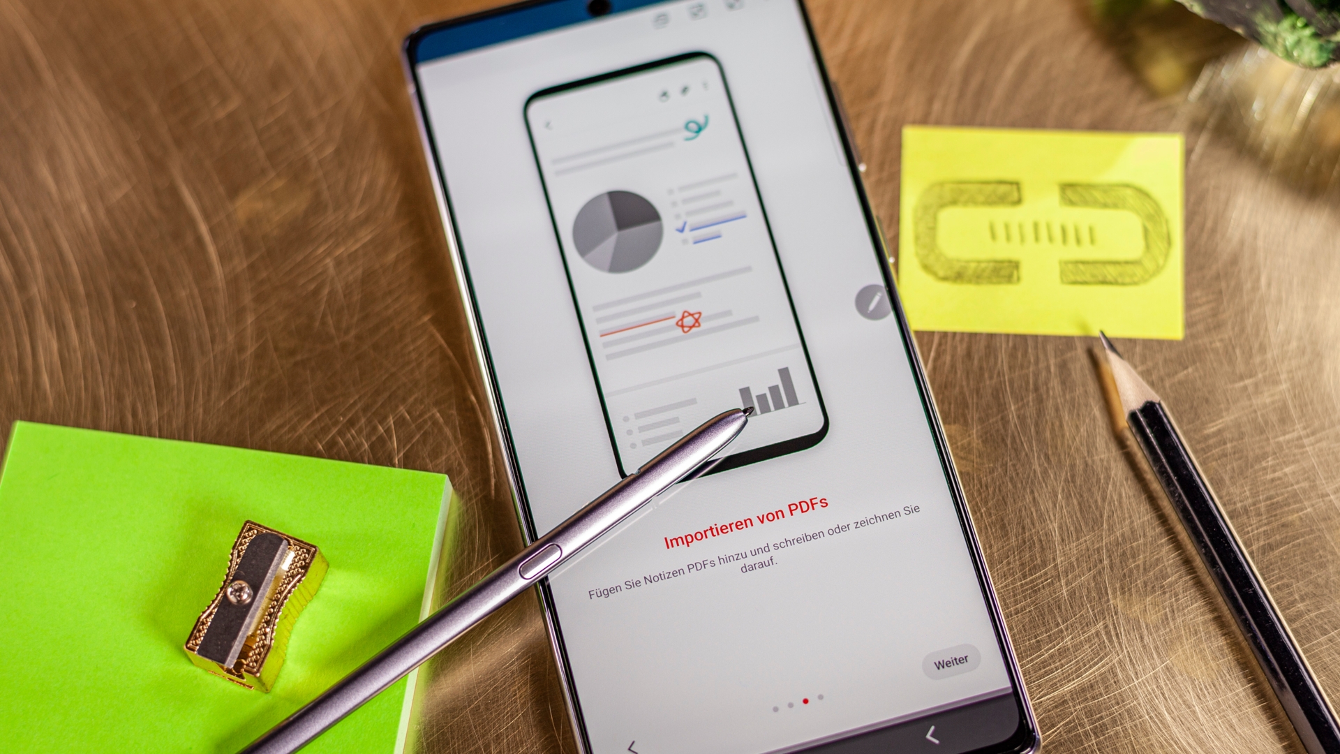 Samsung Galaxy Note 20 CURVED Shooting 11 Kurzanleitung der PDF-Import-Funktion auf dem Samsung Galaxy Note 20.
