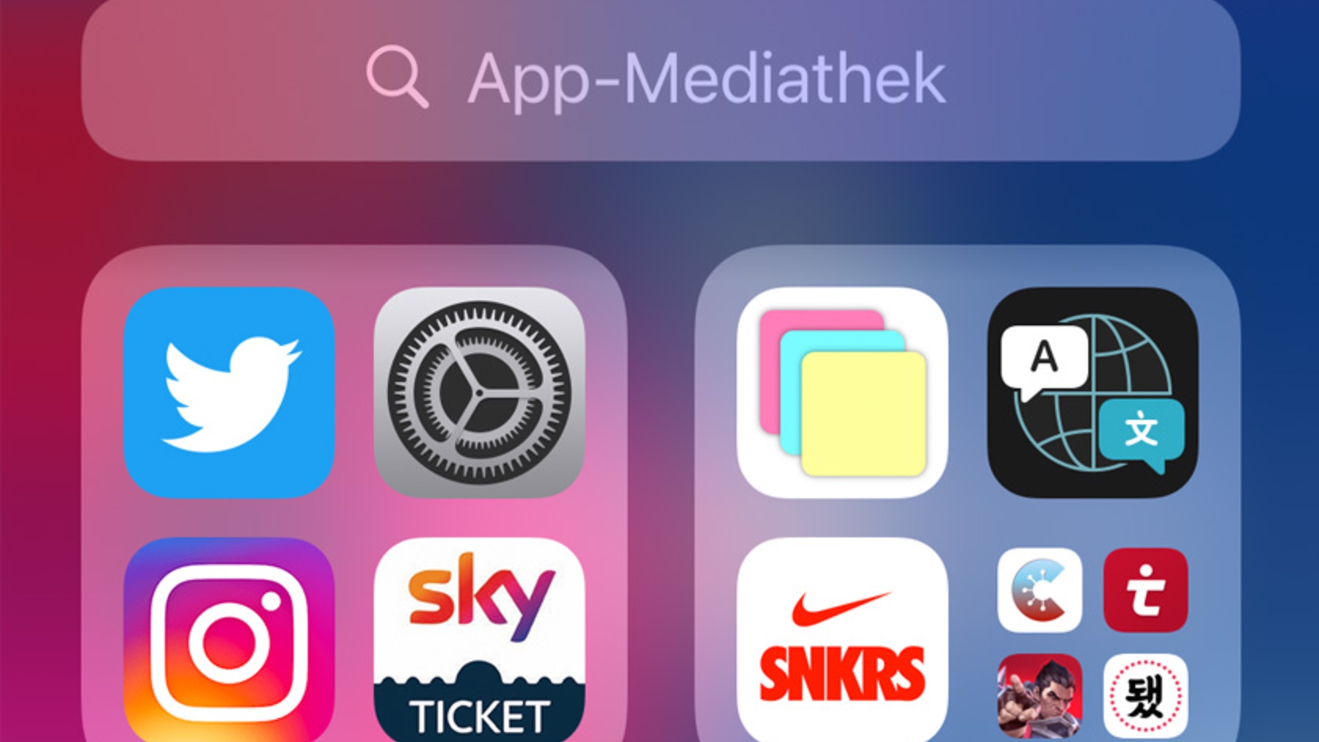 App-Mediathek in iOS 14