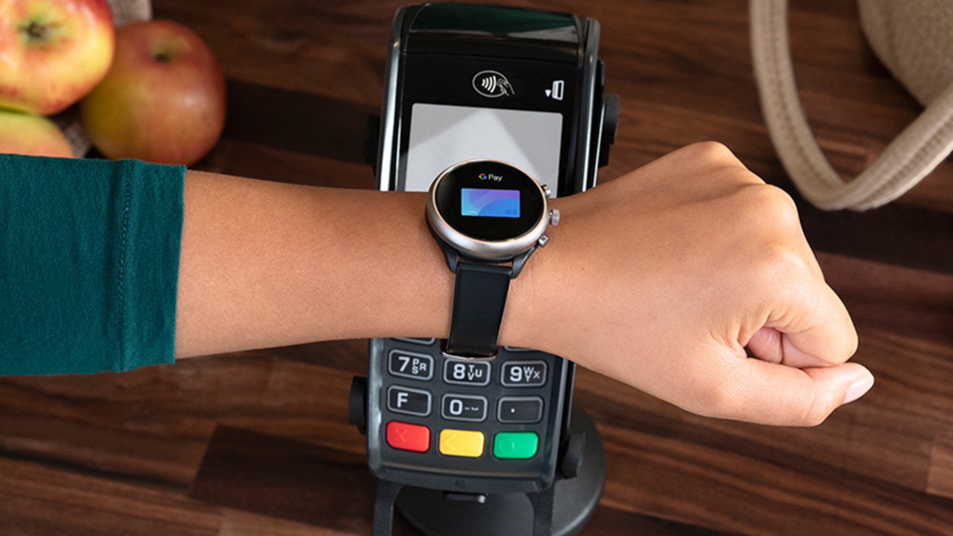 Google Pay Smartwatch fur kontaktloses Bezahlen CURVED