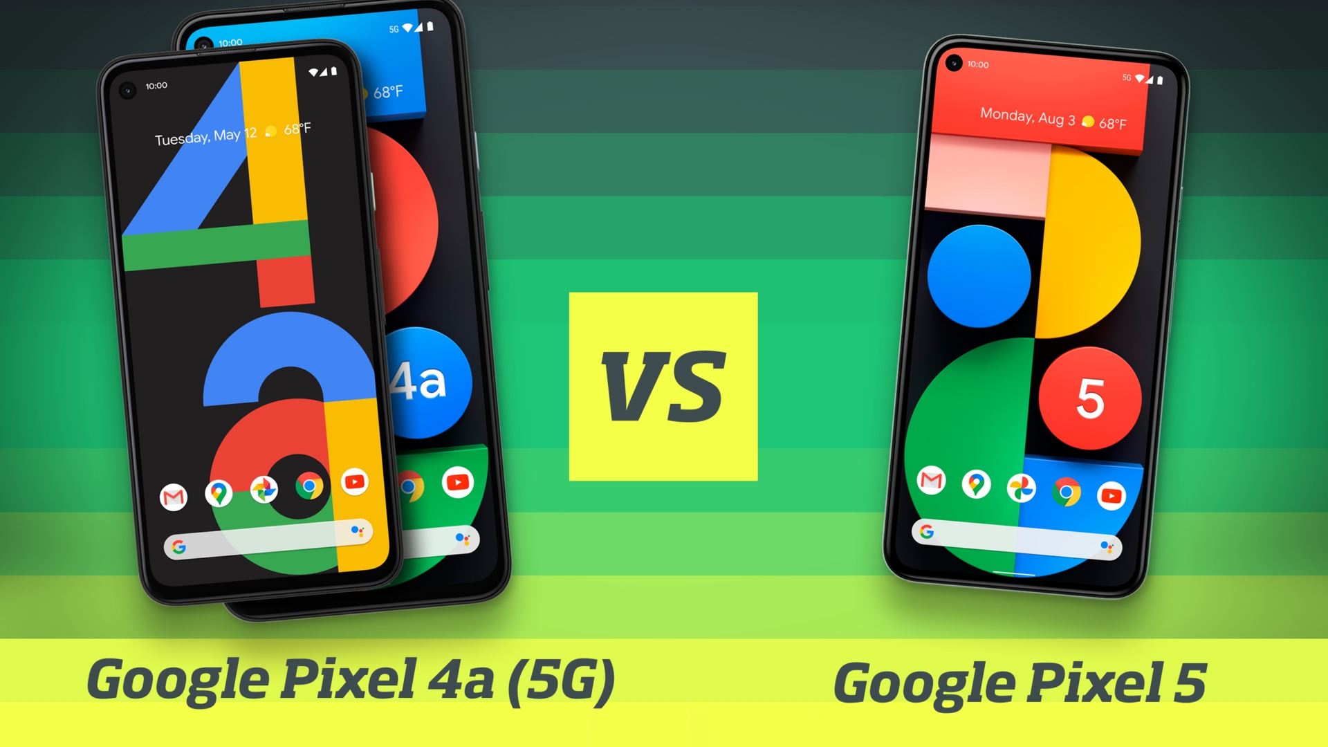 Google Pixel 4a vs. 4a5g vs. Pixel 5 Google Pixel 4a vs. 4a5g vs. Pixel 5