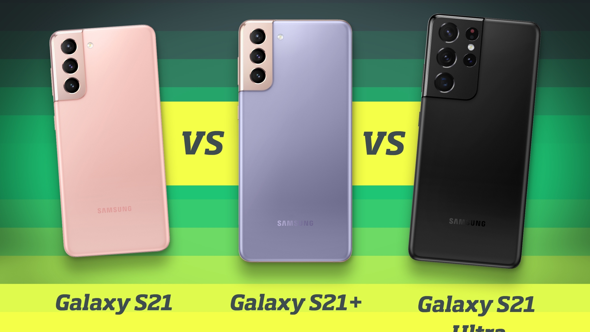 Samsung Galaxy S21, S21 Plus und S21 Ultra im Vergleich Samsung Galaxy S21, S21 Plus und S21 Ultra im Vergleich