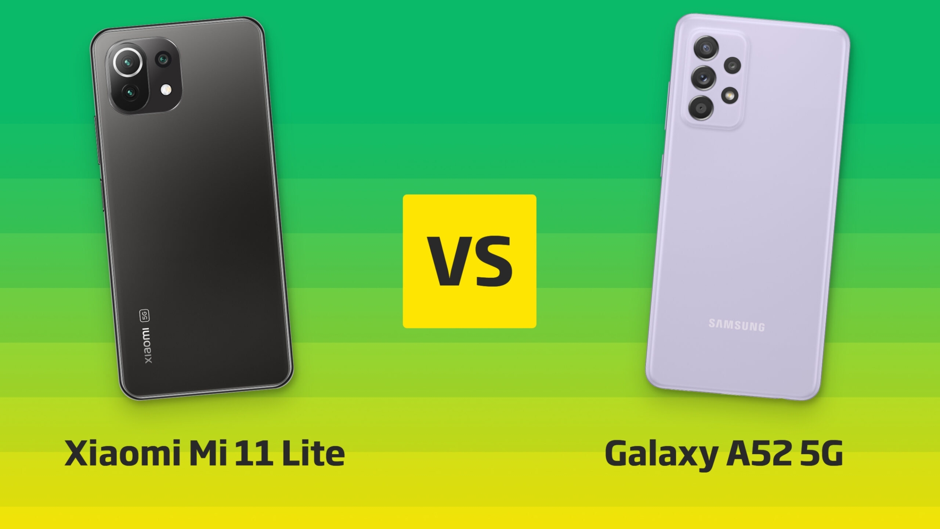 Xiaomi Mi 11 Lite vs. Galaxy A52 5G Header