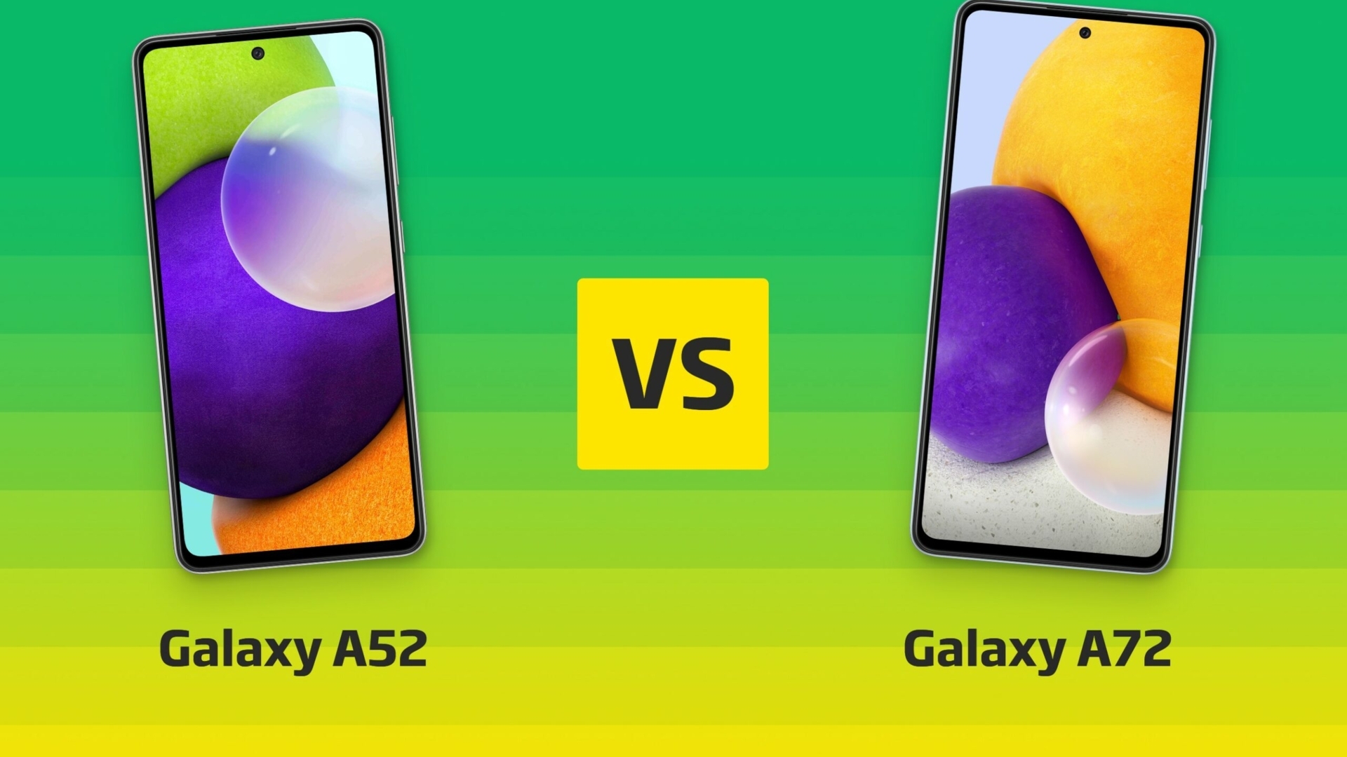 Samsung Galaxy A52 vs. A72 Aufmacher