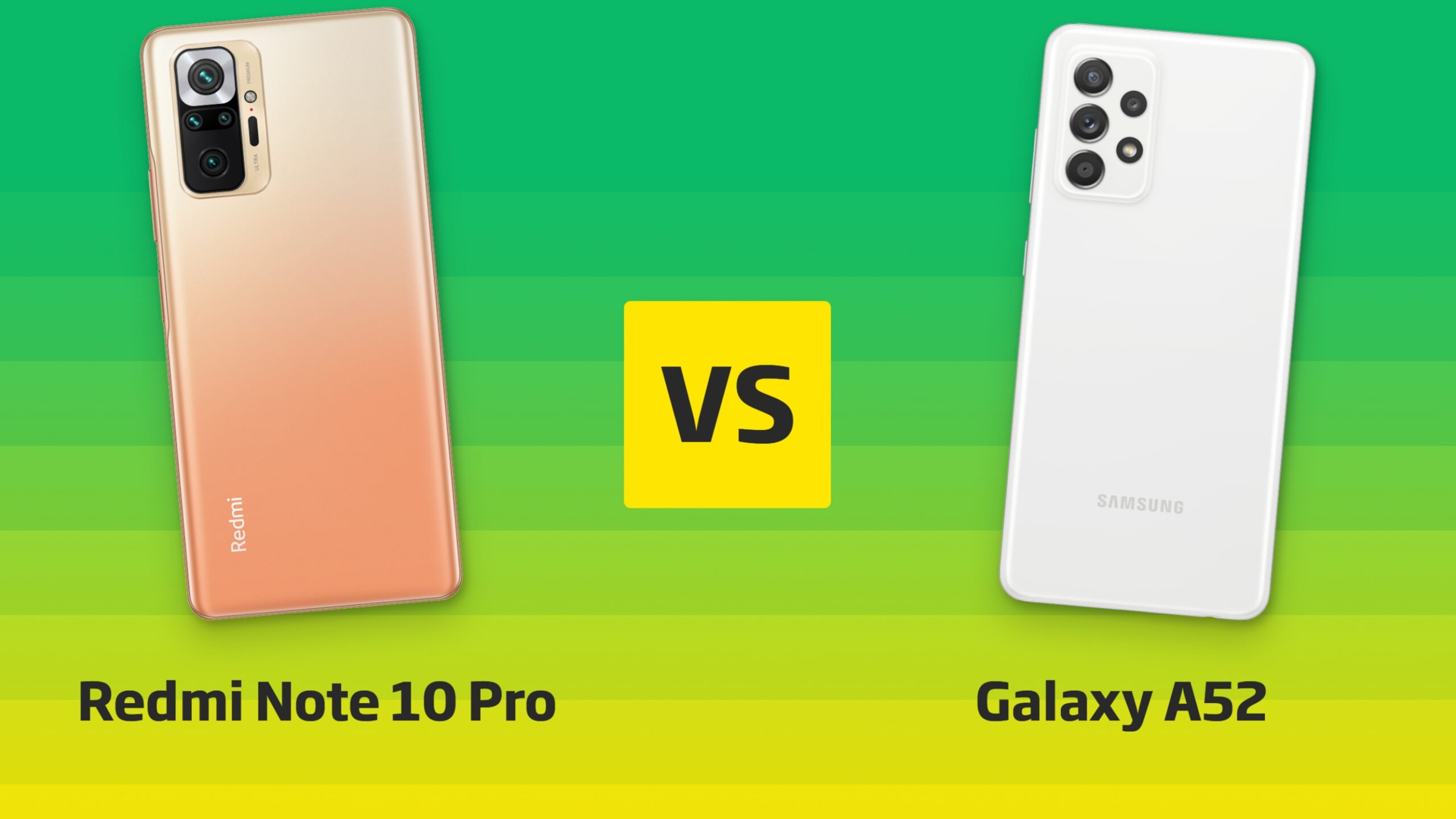 Xiaomi Redmi Note 10 Pro vs. Galaxy A52 Header