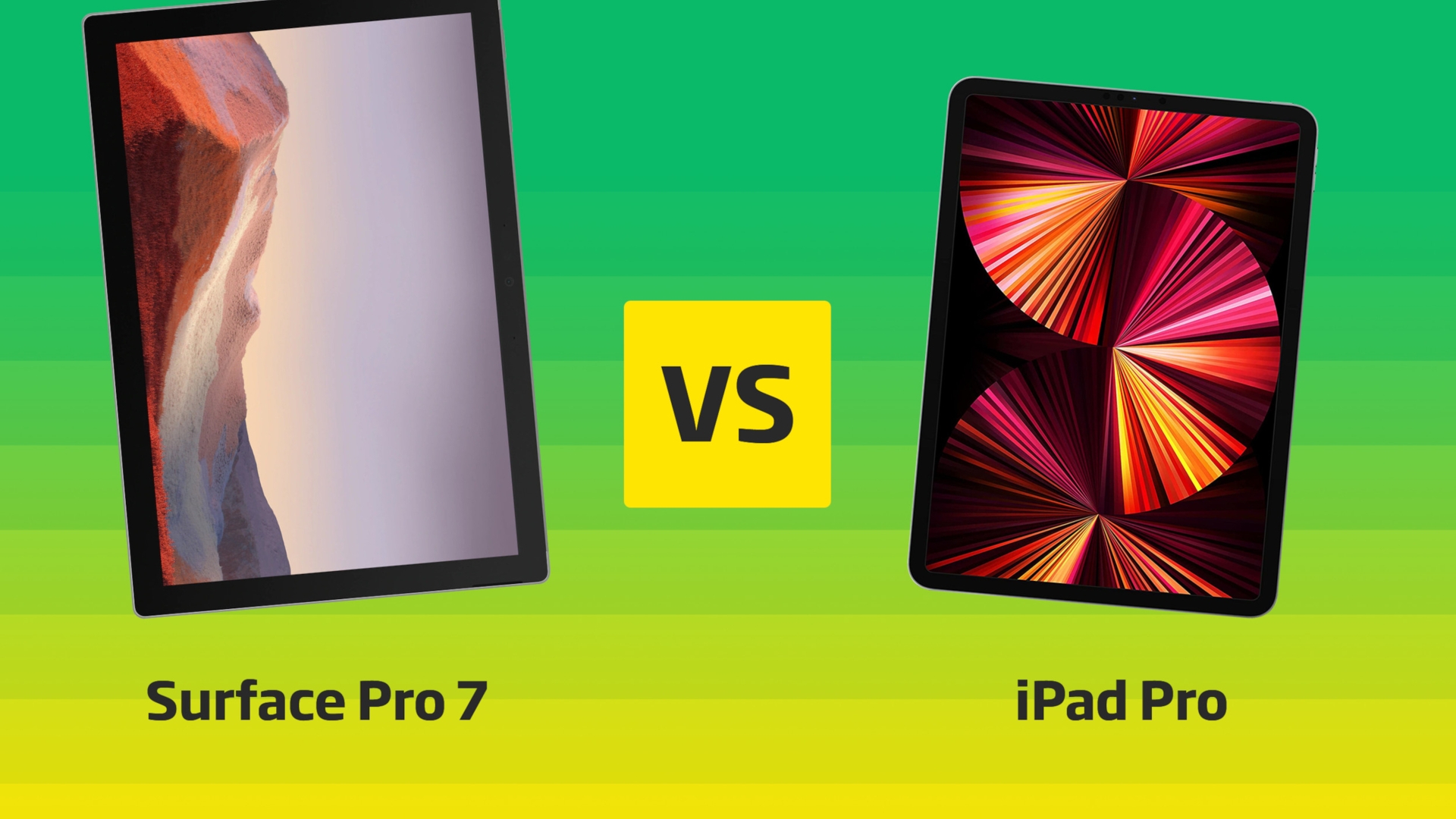 Vergleich Surface Pro 7 vs. iPad Pro