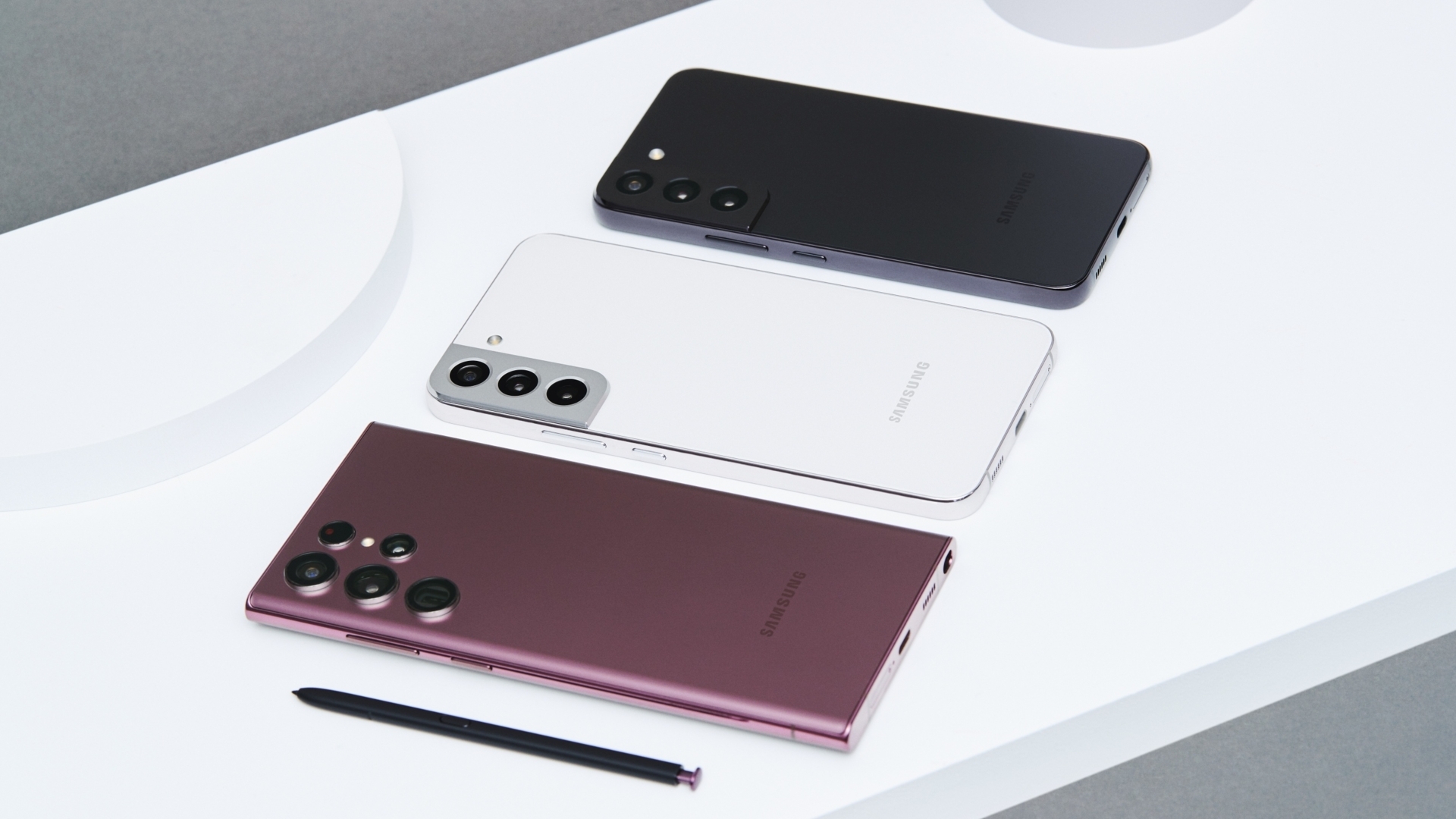 Samsung Galaxy S22 Reihe von hinten Samsung Galaxy S22 Reihe von hinten