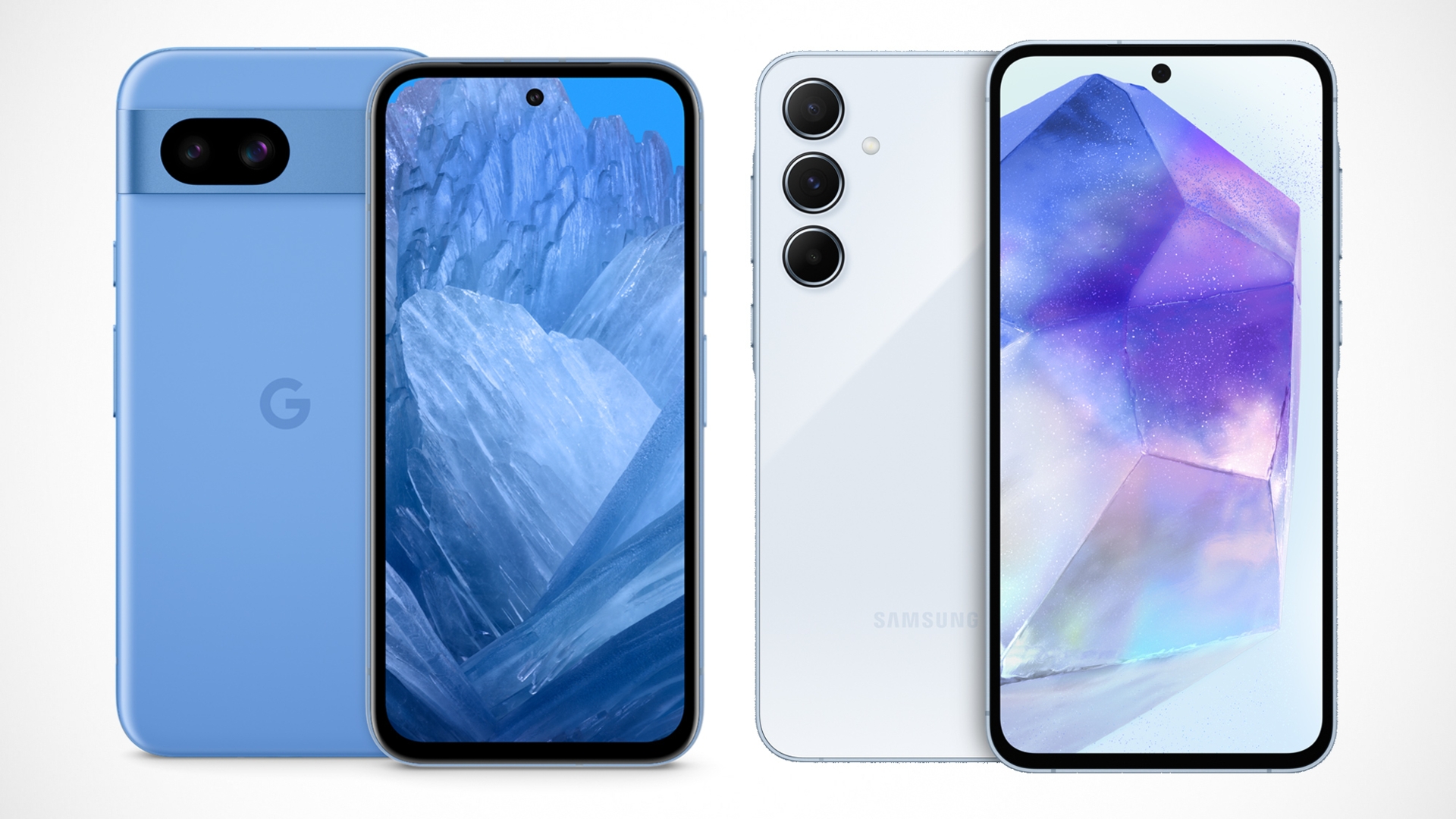 Google Pixel 8a vs. Galaxy A55 Google Pixel 8a vs. Galaxy A55