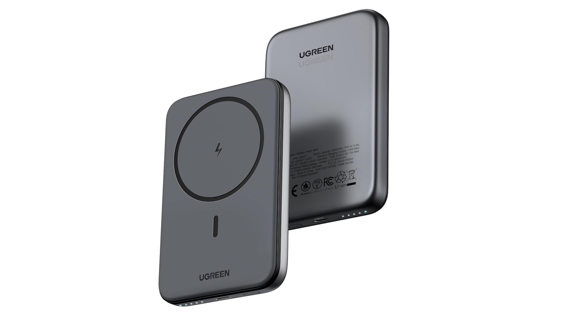 Die kompakte Powerbank könnt ihr dank MagSafe-Funktion einfach an euer iPhone heften UGREEN Powerbank-Deal Header