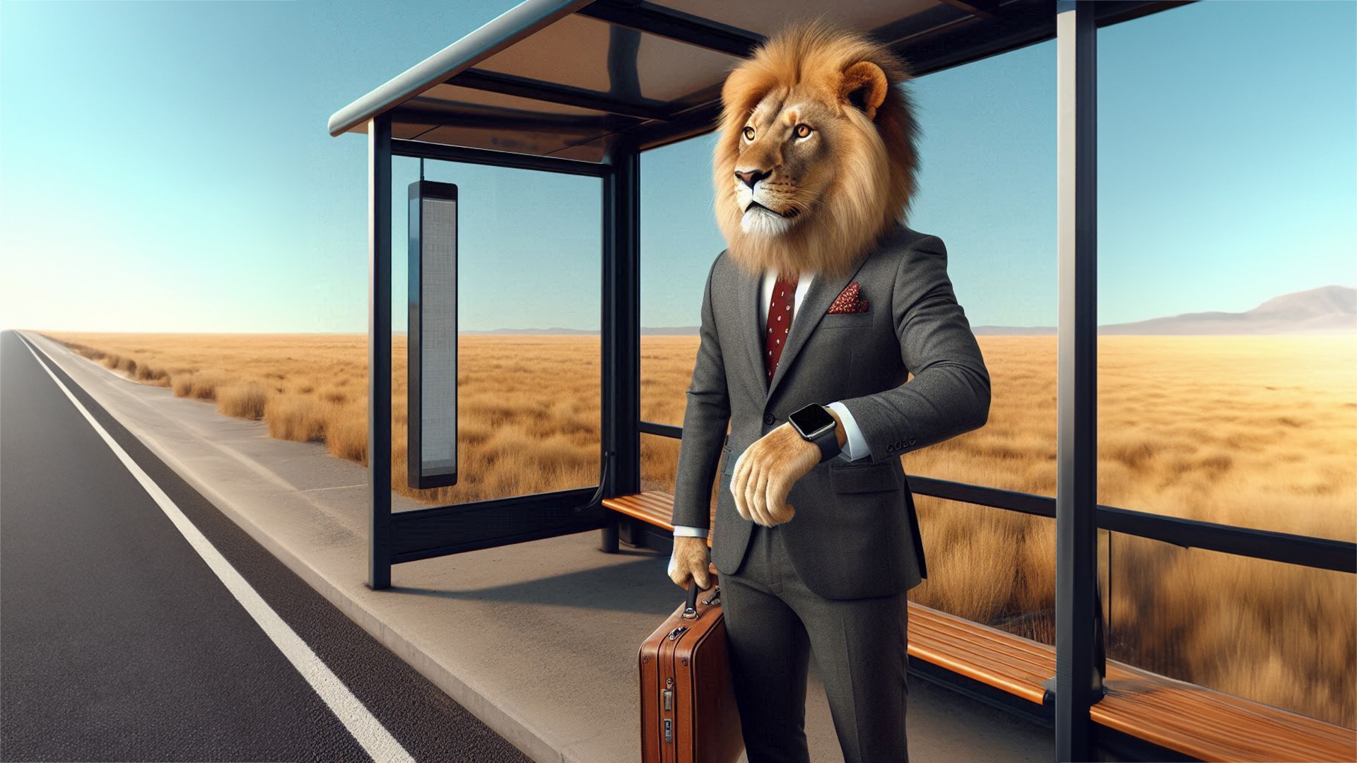 Löwen haben Style. Sie tragen neuerdings Apple Watches. Löwe trägt Apple Watch