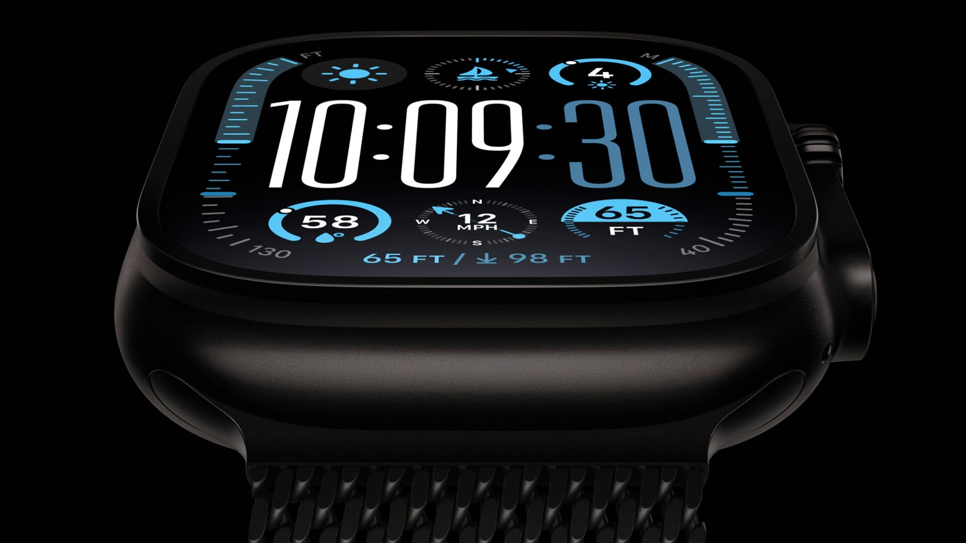 Ob die Apple Watch Ultra 2 (Bild) die Blutdruckmessung ebenfalls bekommt?  Apple Watch Ultra 2 in Schwarz