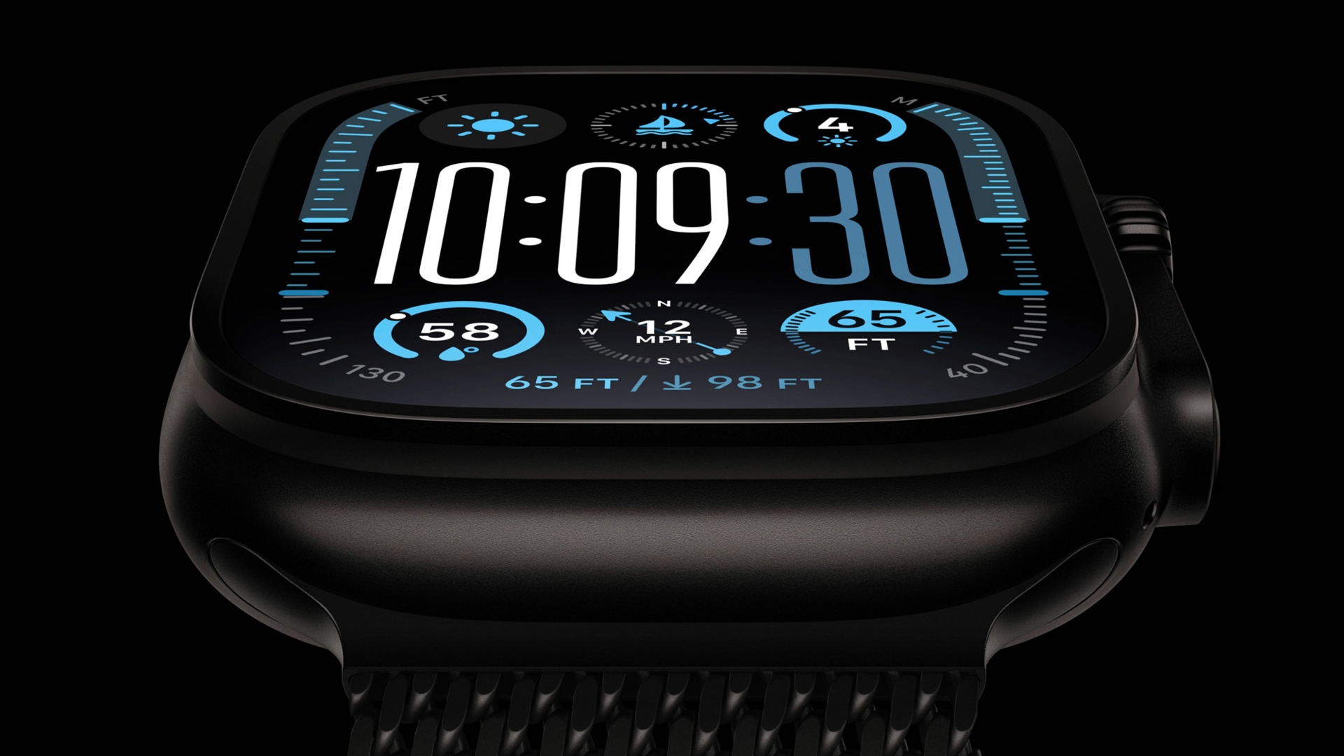 Die Apple Watch Ultra 2 ist sogar zum Tauchen geeignet Apple Watch Ultra 2 in Schwarz