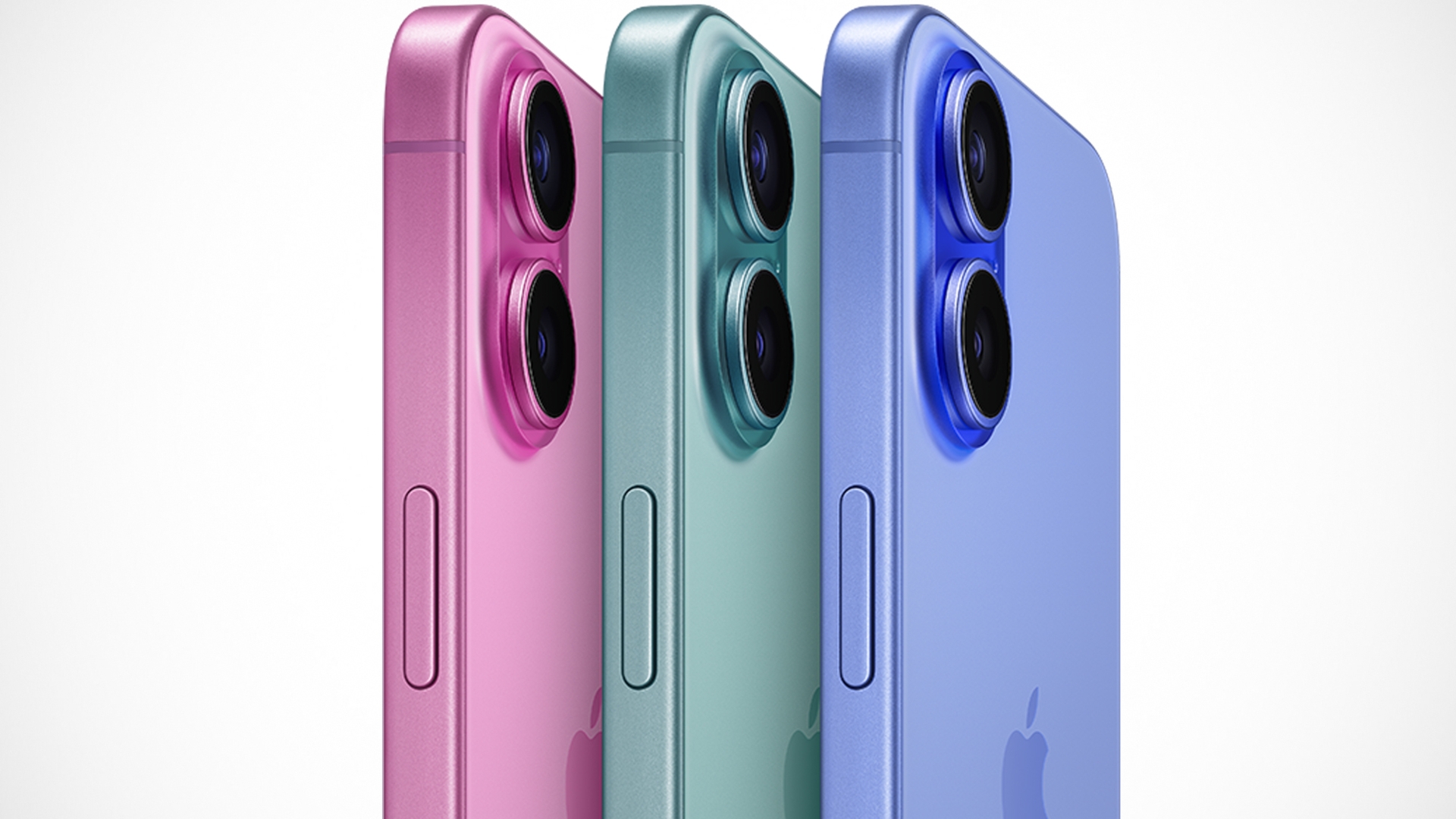 iPhone 16 in Pink, Grün und Blau