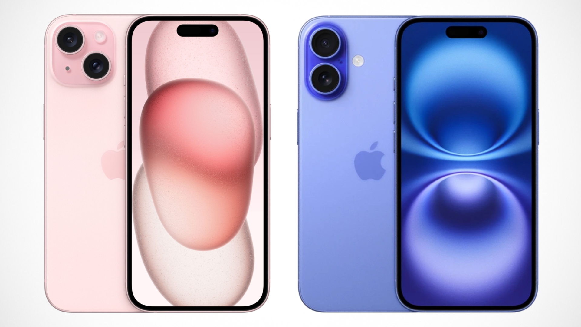 iPhone 15 (l.) vs. iPhone 16 (r.) im Vergleich iPhone 15 vs. iPhone 16 Vergleich