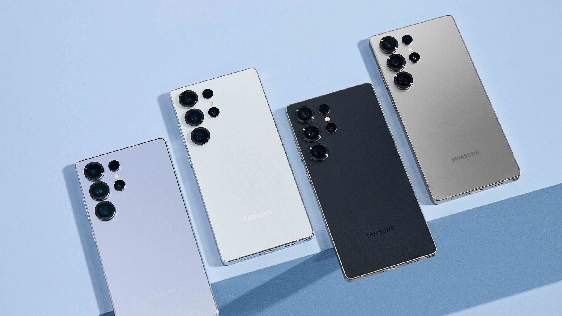 Das Samsung Galaxy S25 Ultra in den vier Standardfarben Samsung Galaxy S25 Ultra