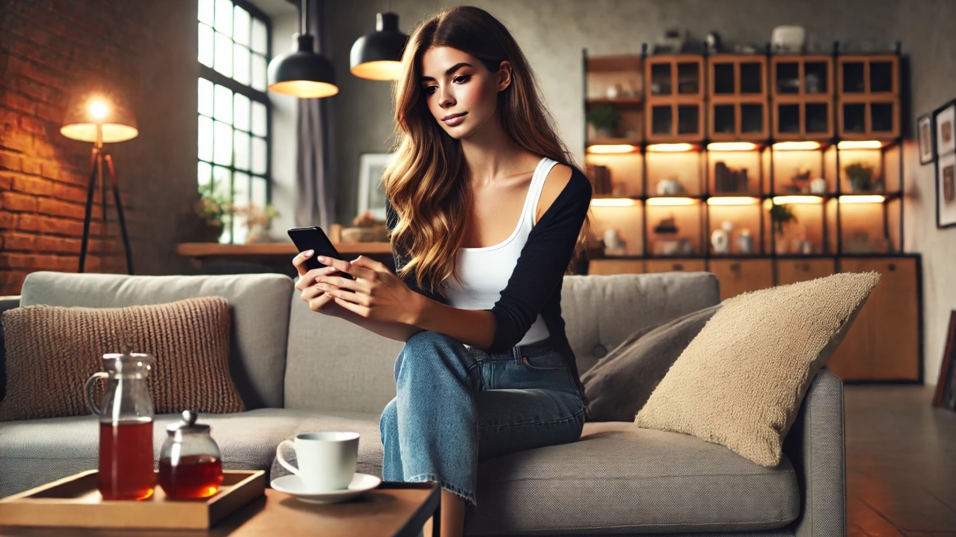 Wir verraten euch, welche Dating-Apps sich lohnen Beste Dating Apps Beitragsbild: Junge Frau nutzt ihr Handy