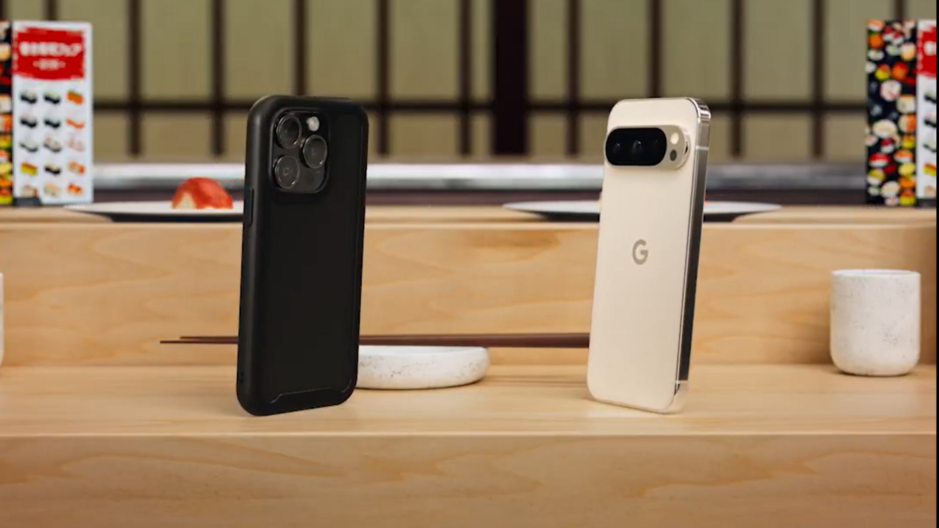 Google hat mittlerweile viele lustige Clips veröffentlicht, die Interaktionen zwischen den Smartphones zeigen Google Pixel 9 Pro vs. iPhone