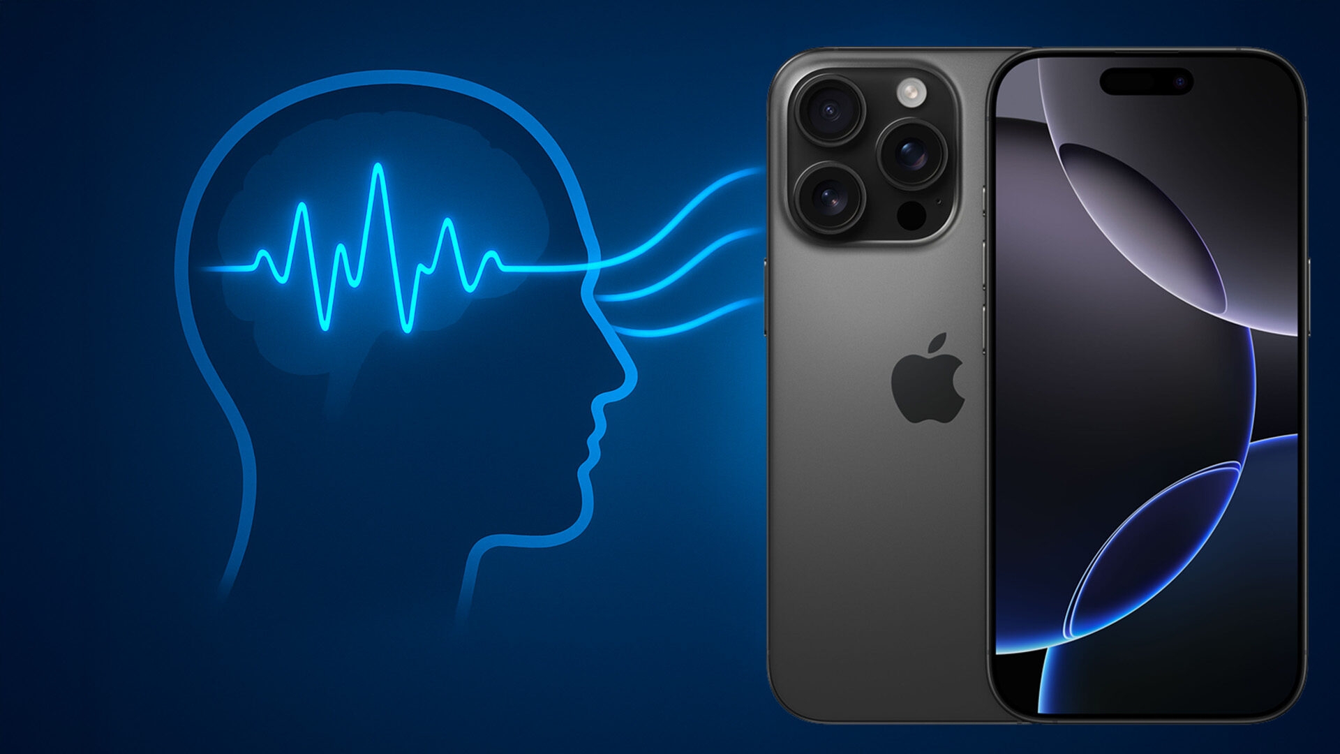 Ein iPhone wird mit Gedanken gesteuert