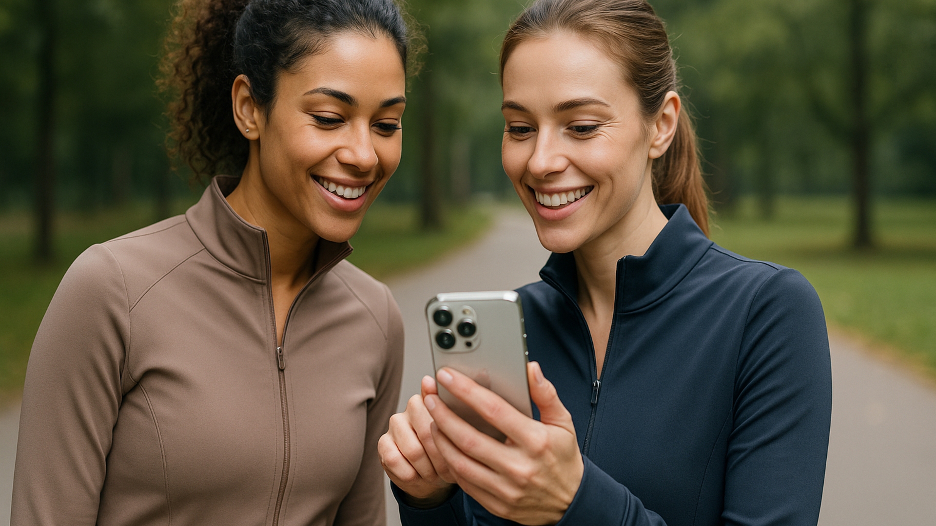 Zwei Frauen mit einem Smartphone