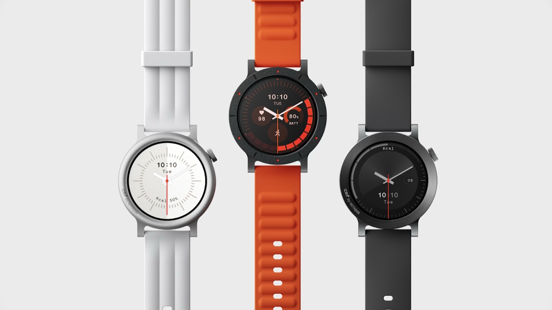 Die CMF Watch 3 Pro in drei Farben