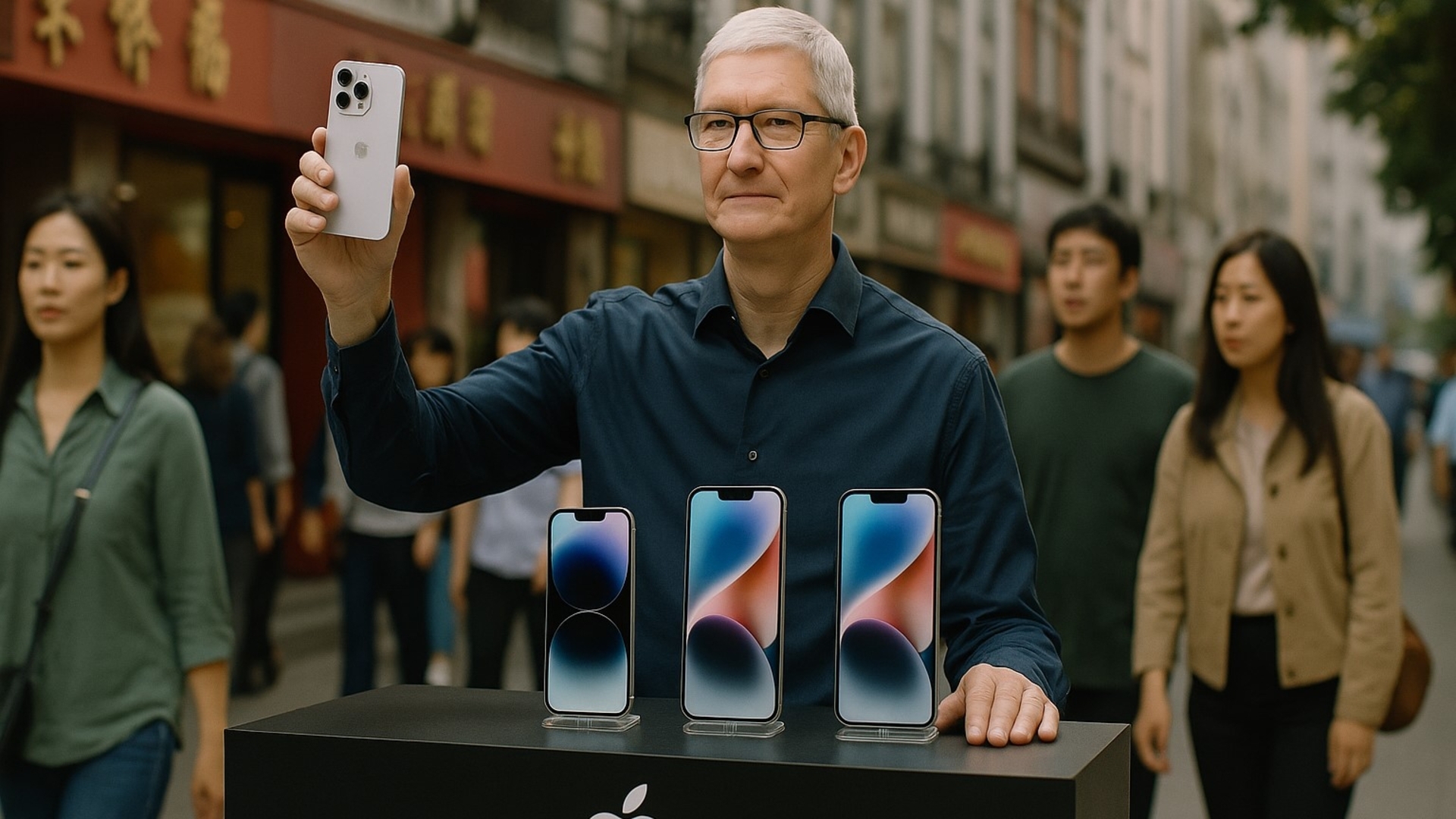 Tim Cook wird sich über die Verkäufe in China sicher freuen Apple iPhone-Verkauf in China