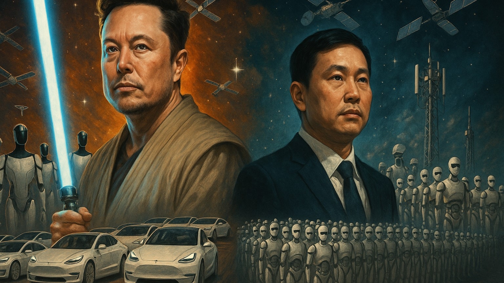 Ein Szenario wie aus Star Wars ... tesla-vs-starlink