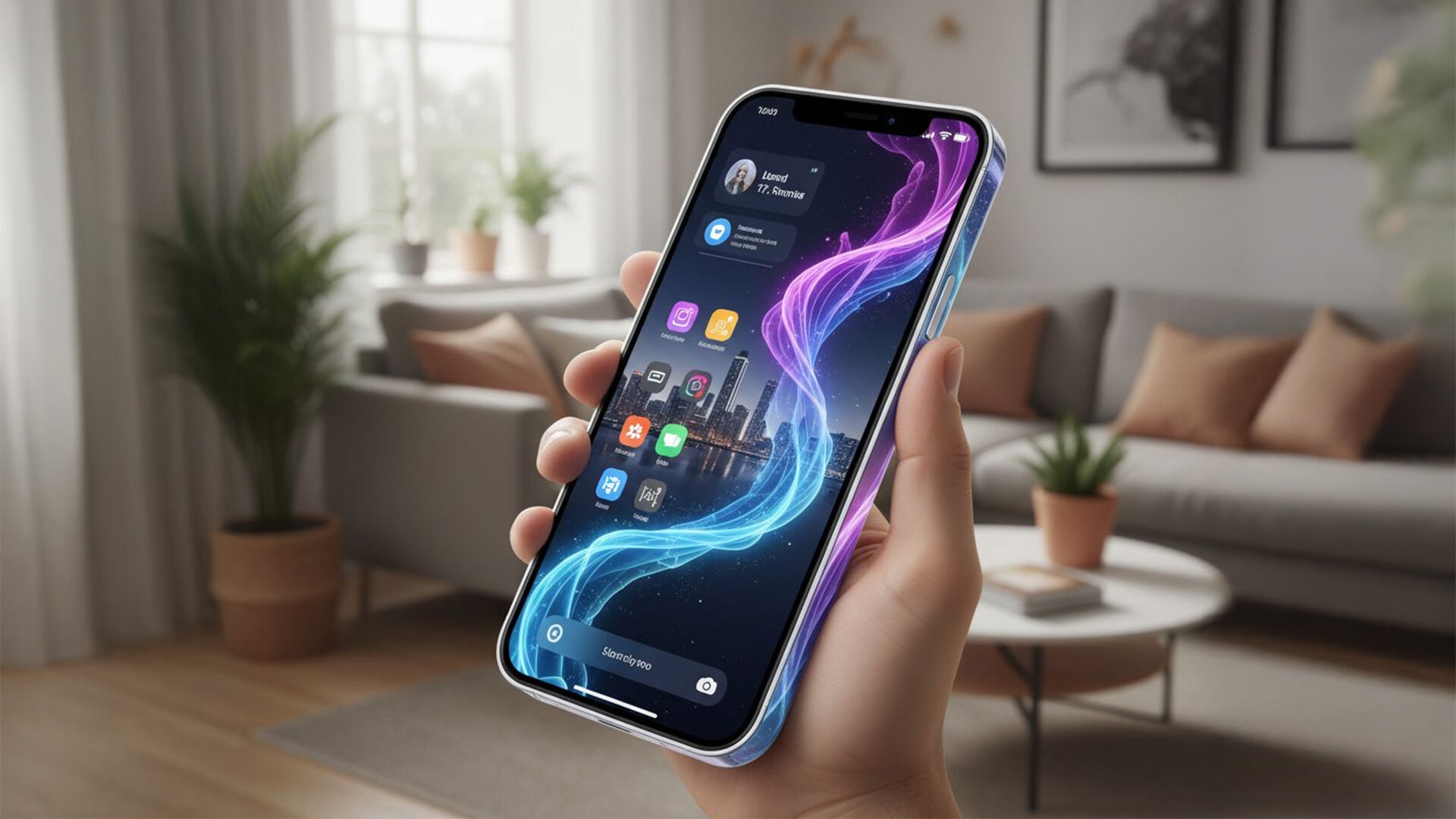 So stellt sie die KI das neue iPhone-Design vor: Ganz so verrückt wird es Apple wohl nicht gestalten iPhone 20 Konzept Design