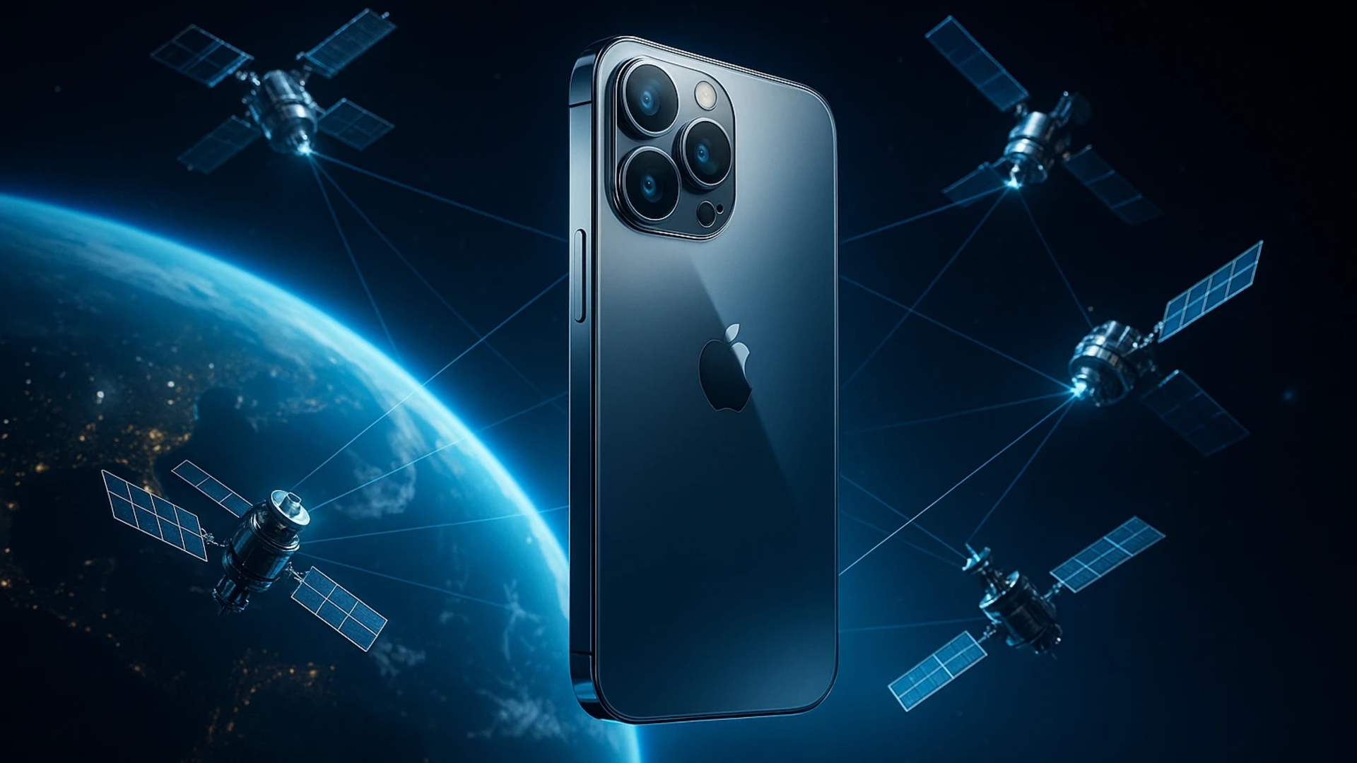 iPhone im Weltall mit Satelliten