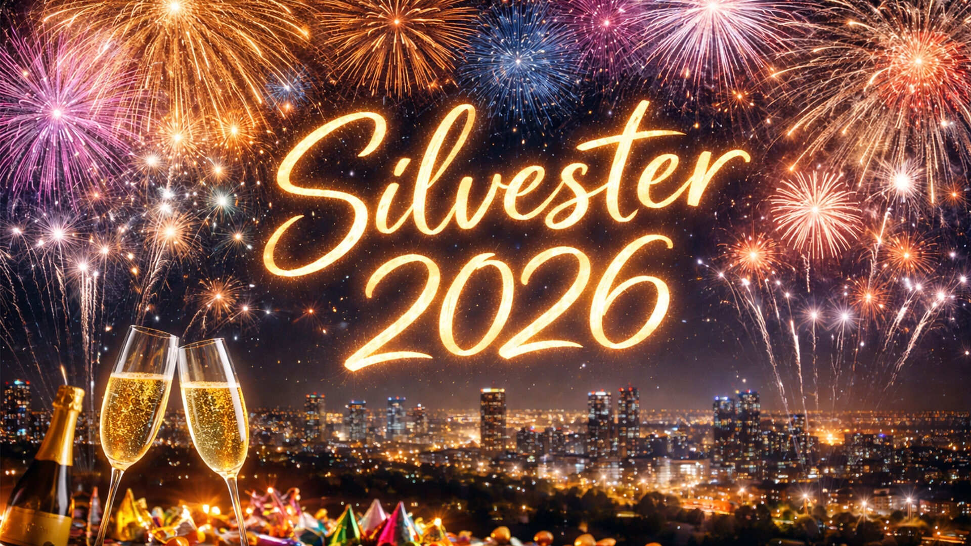 Silvester 2026 mit Feuerwerk