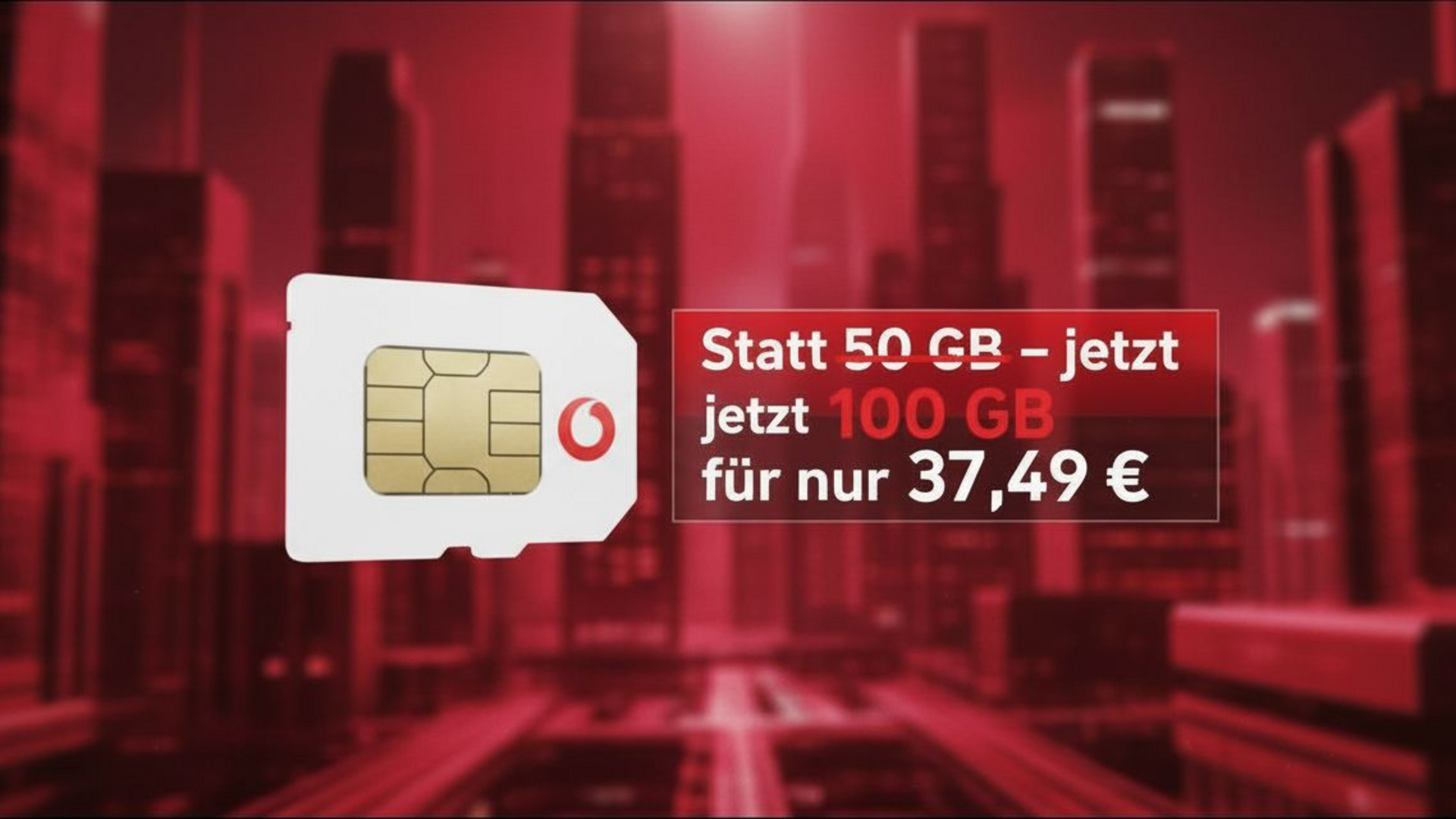 Vodafone Tarif-Angebot Header