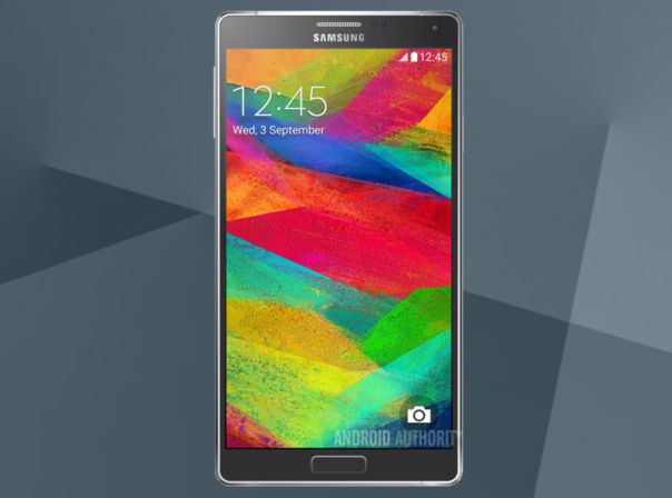 Das Rendering des Samsung Galaxy Note 4 erinnert an das Galaxy Alpha