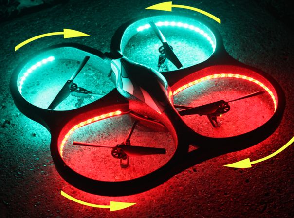 Vier Rotoren geben dem Quadrocopter maximale Bewegungsfreiheit