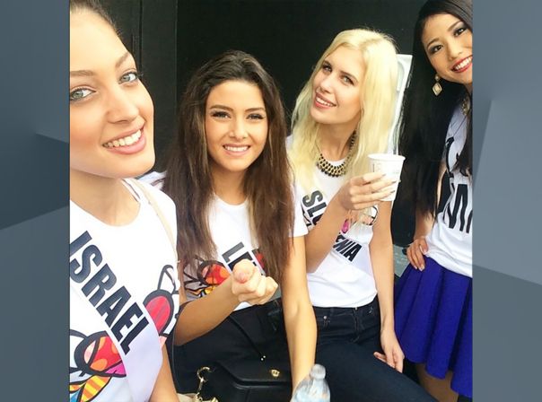 Miss Libanon, Miss Israel, Miss Slowenien und Miss Japan (v. li.)