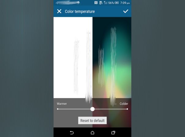 HTC One M9 mit Farbtemperaturkontrolle unter Android 5.1.