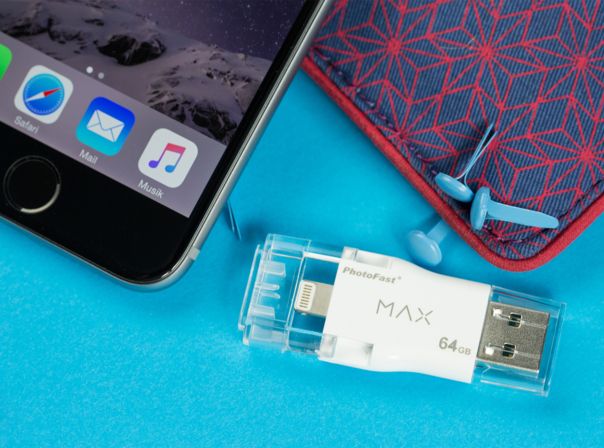 Photofast i-FlashDrive Max: Mehr Speicherplatz für das iPhone.