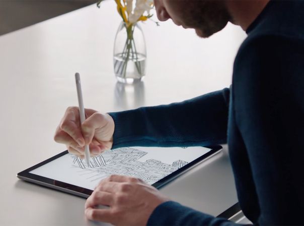 Apple Pencil auf dem iPad Pro