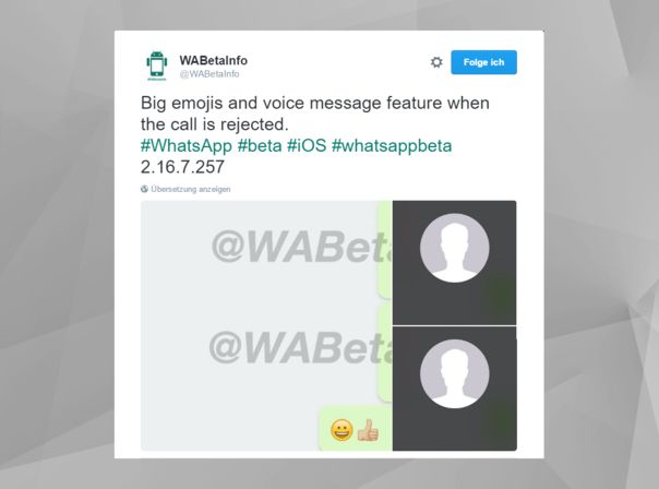 Twitter WABetaInfo Big Emojis