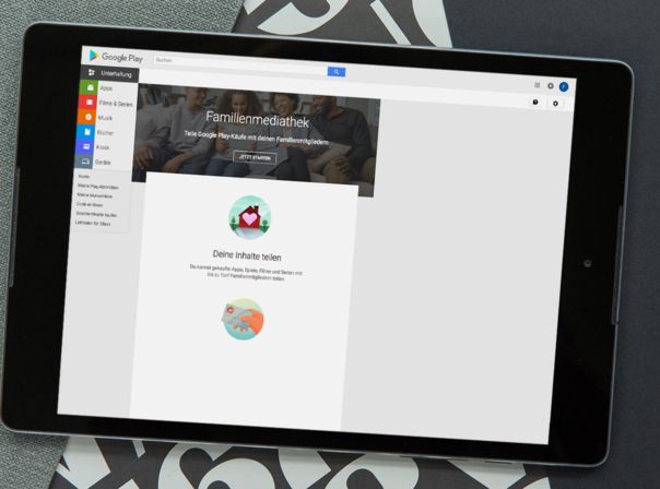 Google Play Store Familienmediathek