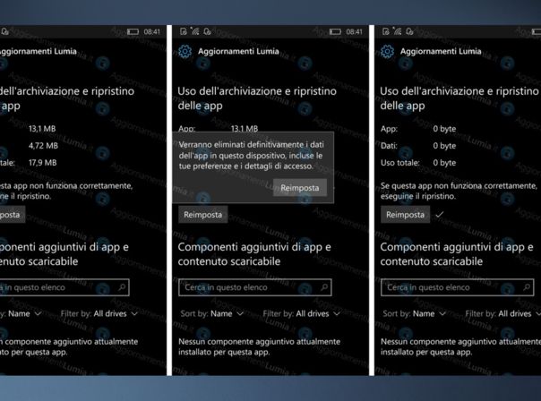 Windows 10 Mobile Reset App Aggiornamenti Lumia