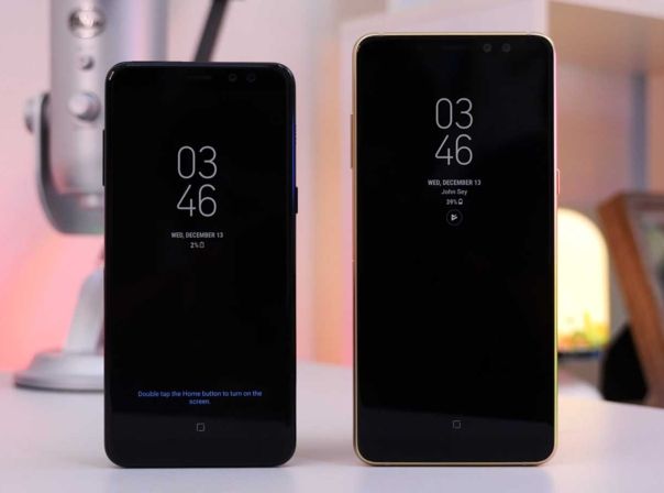 Galaxy A8 und Galaxy A8 Plus nebeinenander