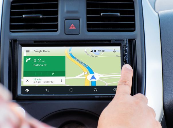 Android-Auto-Oberfläche, Google Maps Android-Auto-Oberfläche, Google Maps