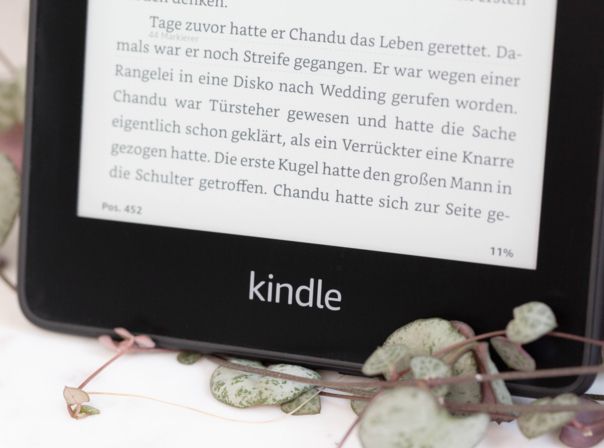 Der KindlePaperwhite in der Nahaufnahme.