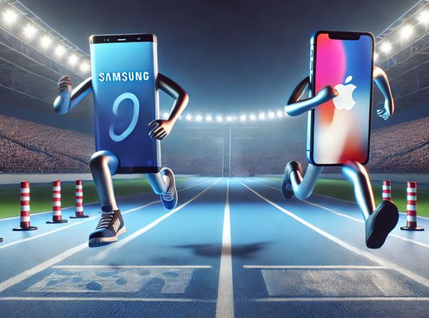 Samsung vs. Apple Smartphone-Rennen