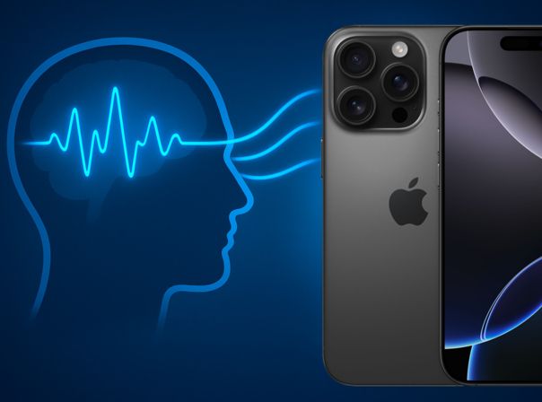 Ein iPhone wird mit Gedanken gesteuert