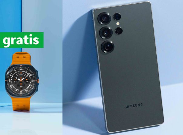 Galaxy S25 Ultra mit Watch Ultra gratis auf einem Bild