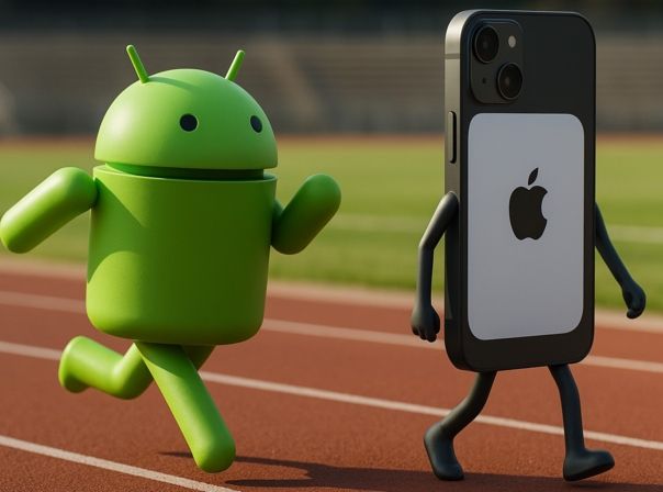 Android vs. iPhone Rennen