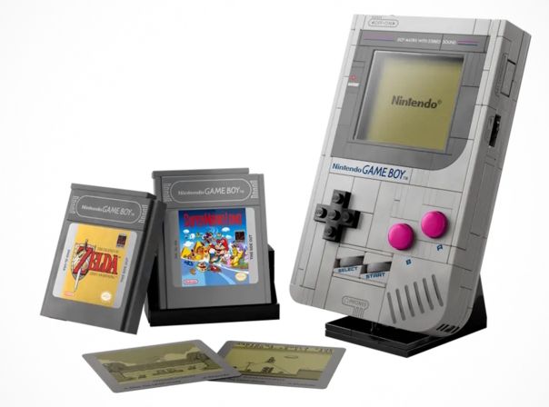 Der LEGO Game Boy mit Zelda und Super Mario LEGO Game Boy