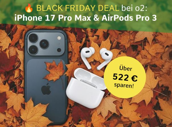 iPhone 17 Pro Max mit AirPods Pro 3 im Black Deal